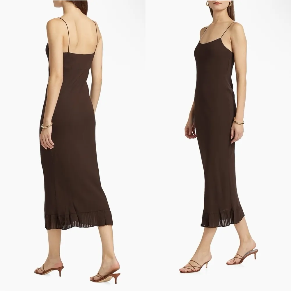 NWT REFORMATION Suki Maxi Dress Brown Sz 12 - Image 3