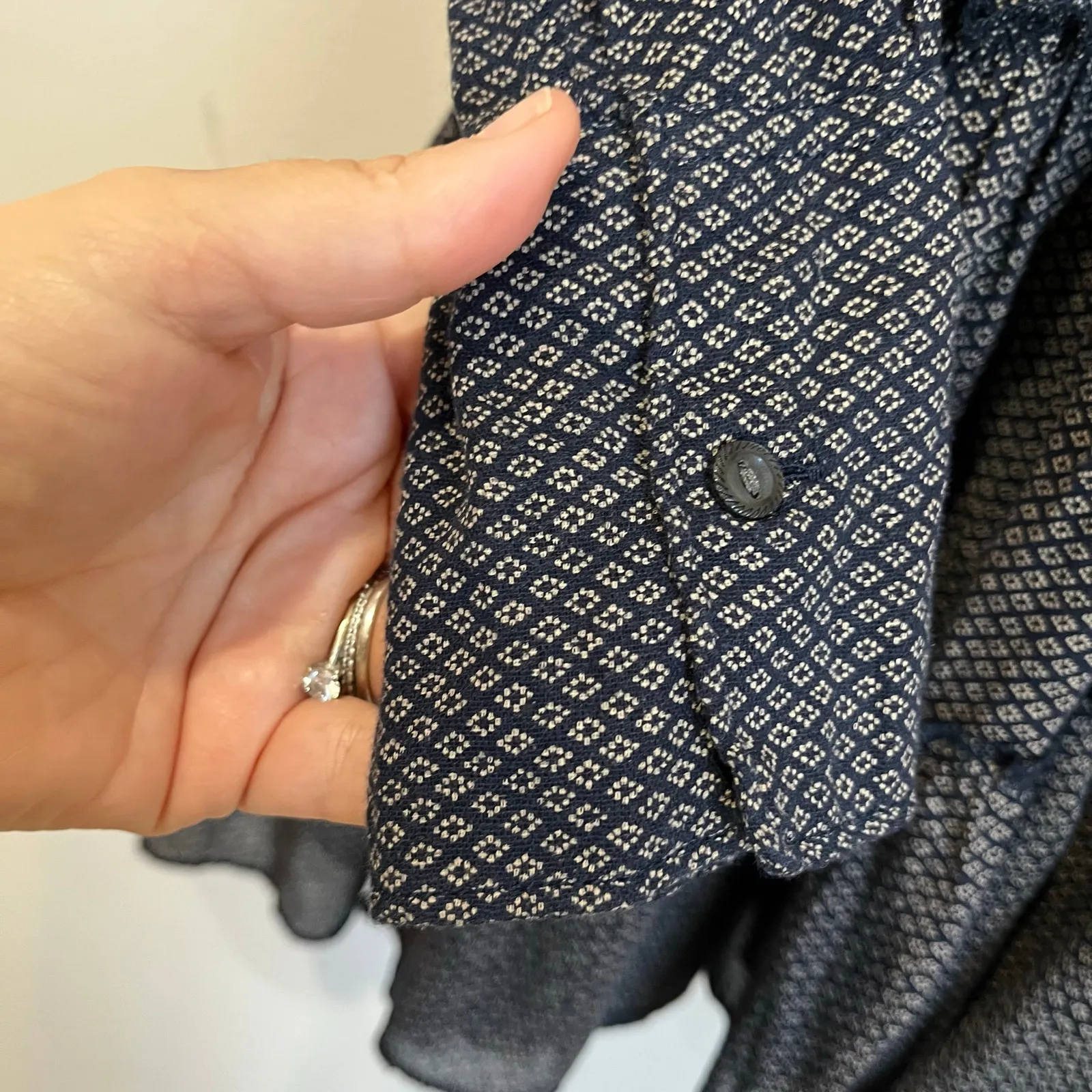 Denim & Supply Ralph Lauren Tiered Long Sleeve Collared Boho Mini Dress XS - Image 3