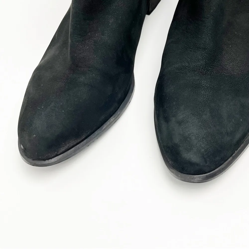 STEVE MADDEN Black Leather Slip On Ankle Booties, Size 10 - Image 9