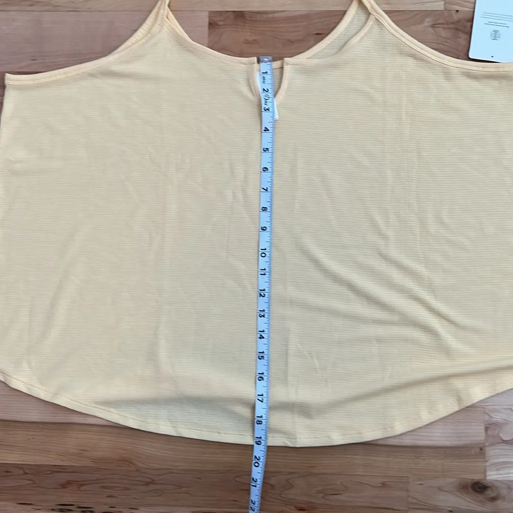 Athleta Wind Down Yellow Waffle Sleeveless Sleep Cami Top  - NWT - Image 10