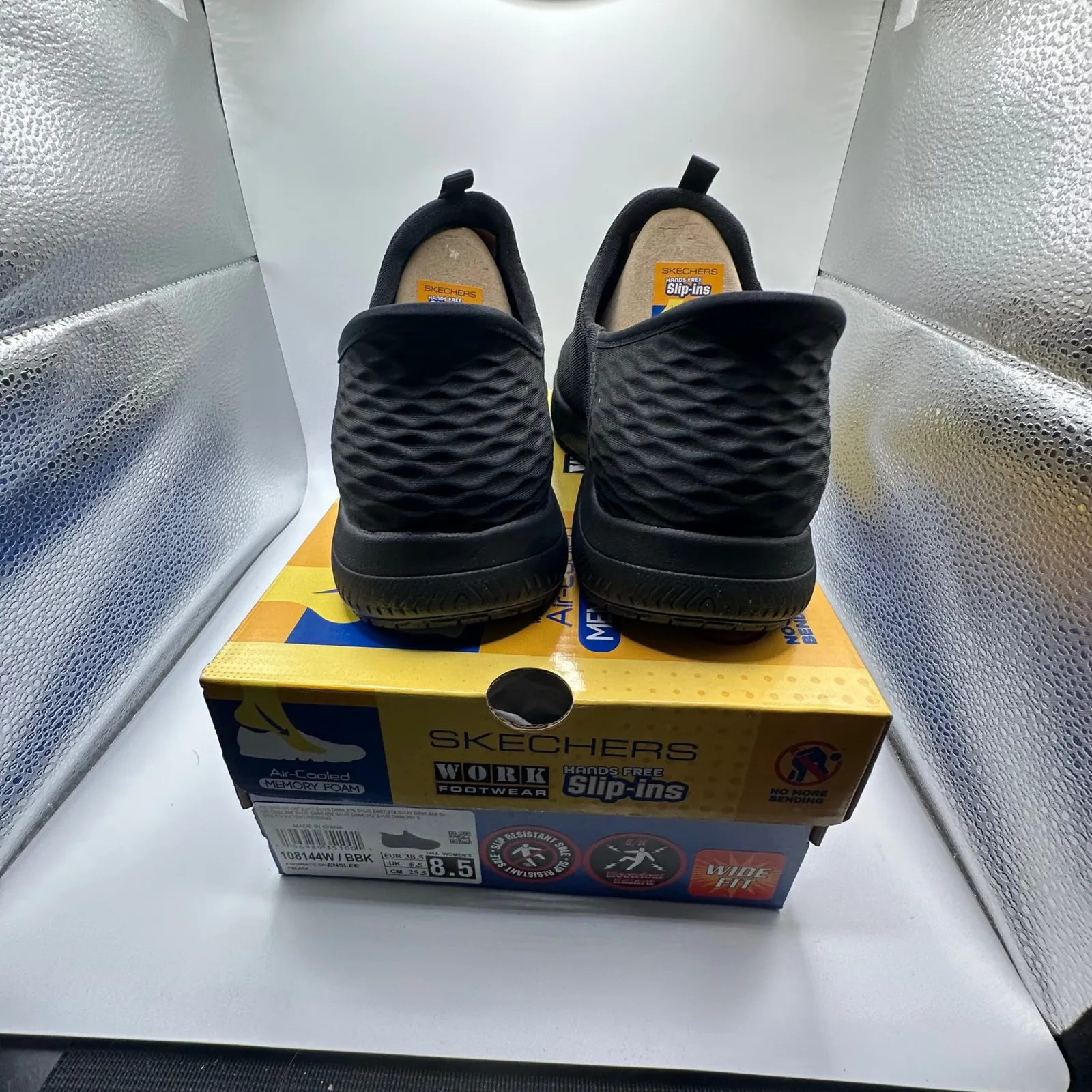 Skechers Work Footwear Hands Free Slip Ins Black Memory Foam women's Size 8.5 - Image 5