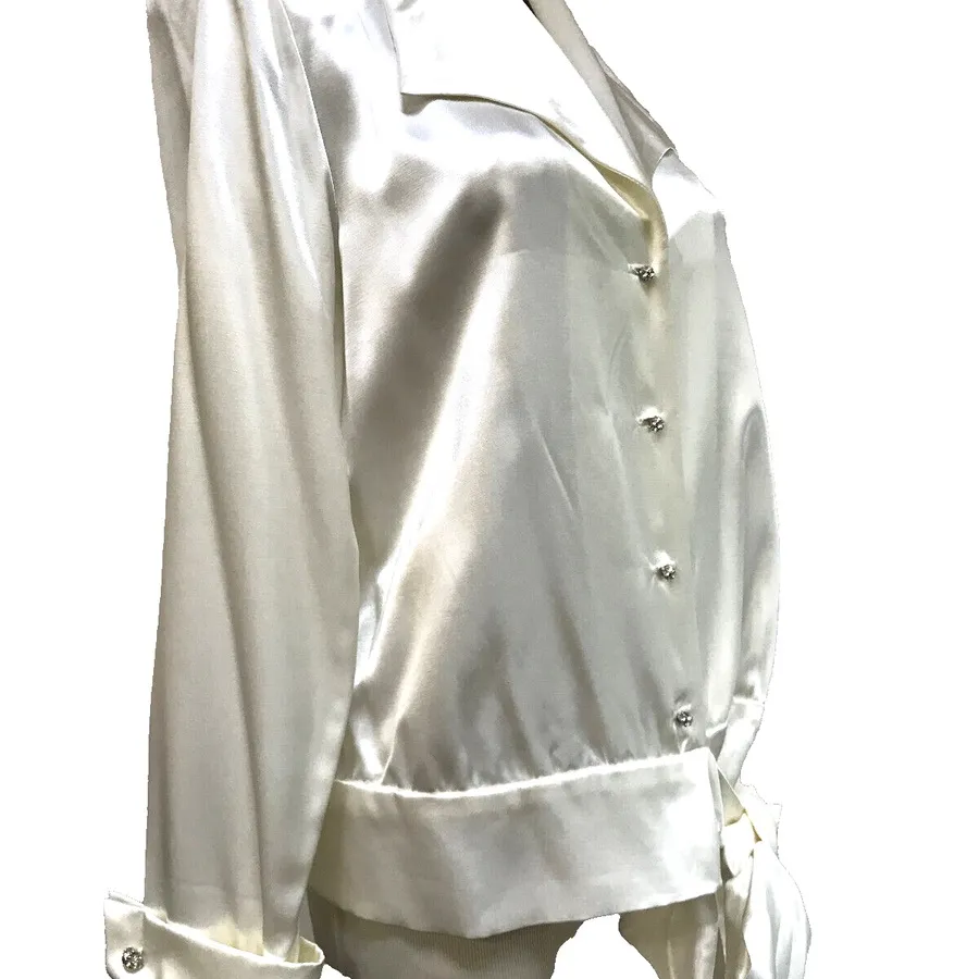 Vintage Elegant Blouse Jeffrey and Dara Evenings Tom Barra Shirt Size 16 - Image 3