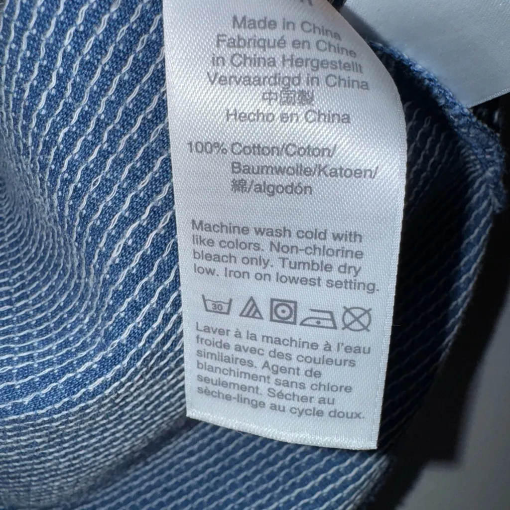 Madewell Flare Sleeve Blue Ragan Tee size‎ Small - Image 4