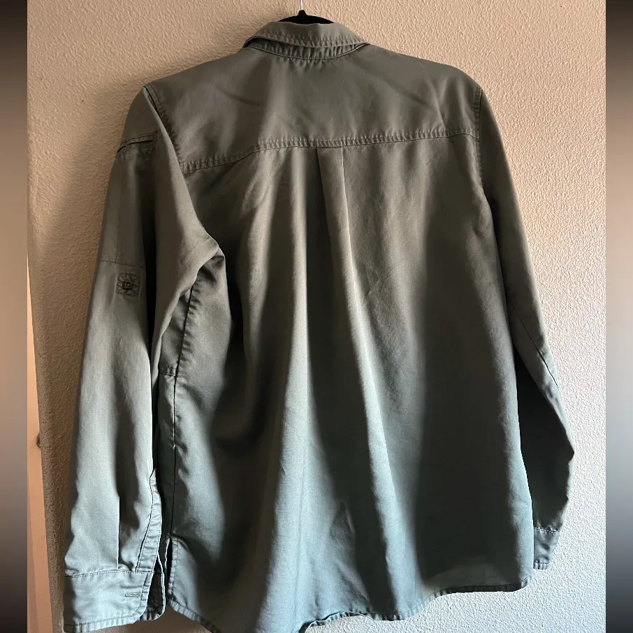 5.11 Tactical Shirt Women M Green Long Sleeve Button Up Concealment Utility - Image 5