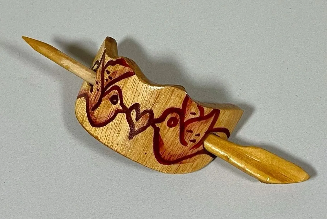 Wood Wooden Dove Doves Bird Lovebirds Birds Handmade Hair Barrette Accessory ♥️✨ - Image 3