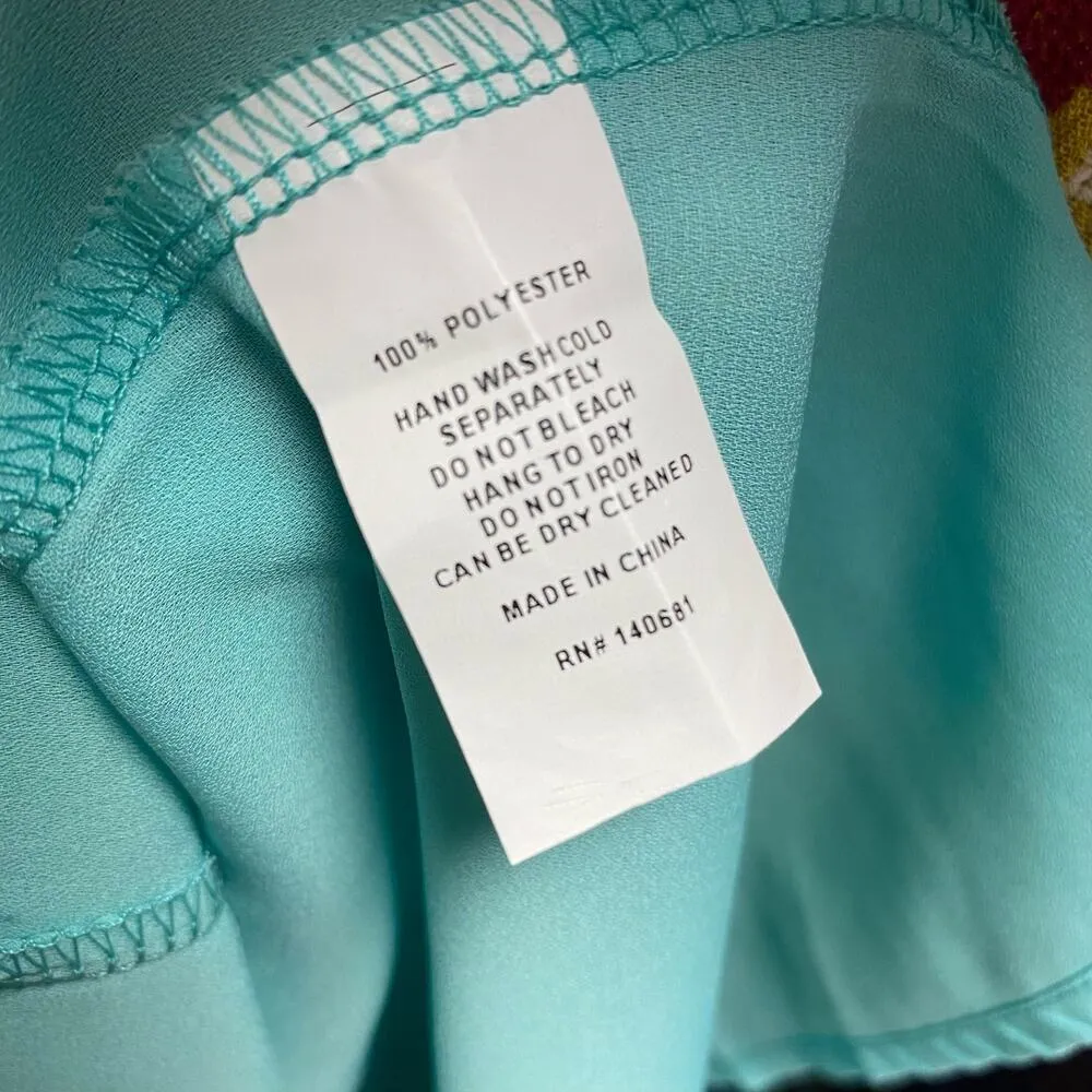 Unique Vintage Retro Floral Pastel Kimono Wrap Midi Dress Small NEW - Image 12