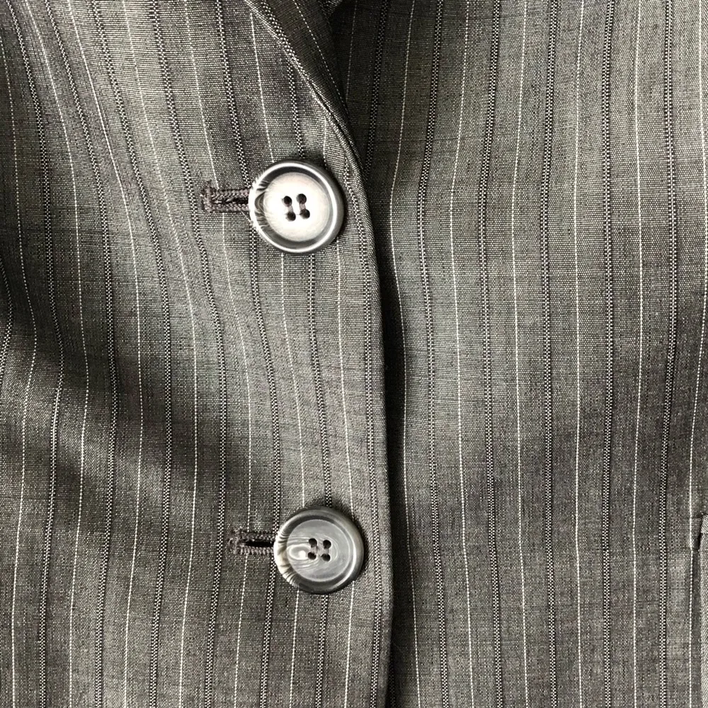 Loft  | Gray Pinstriped Wool Blend Blazer - Image 28