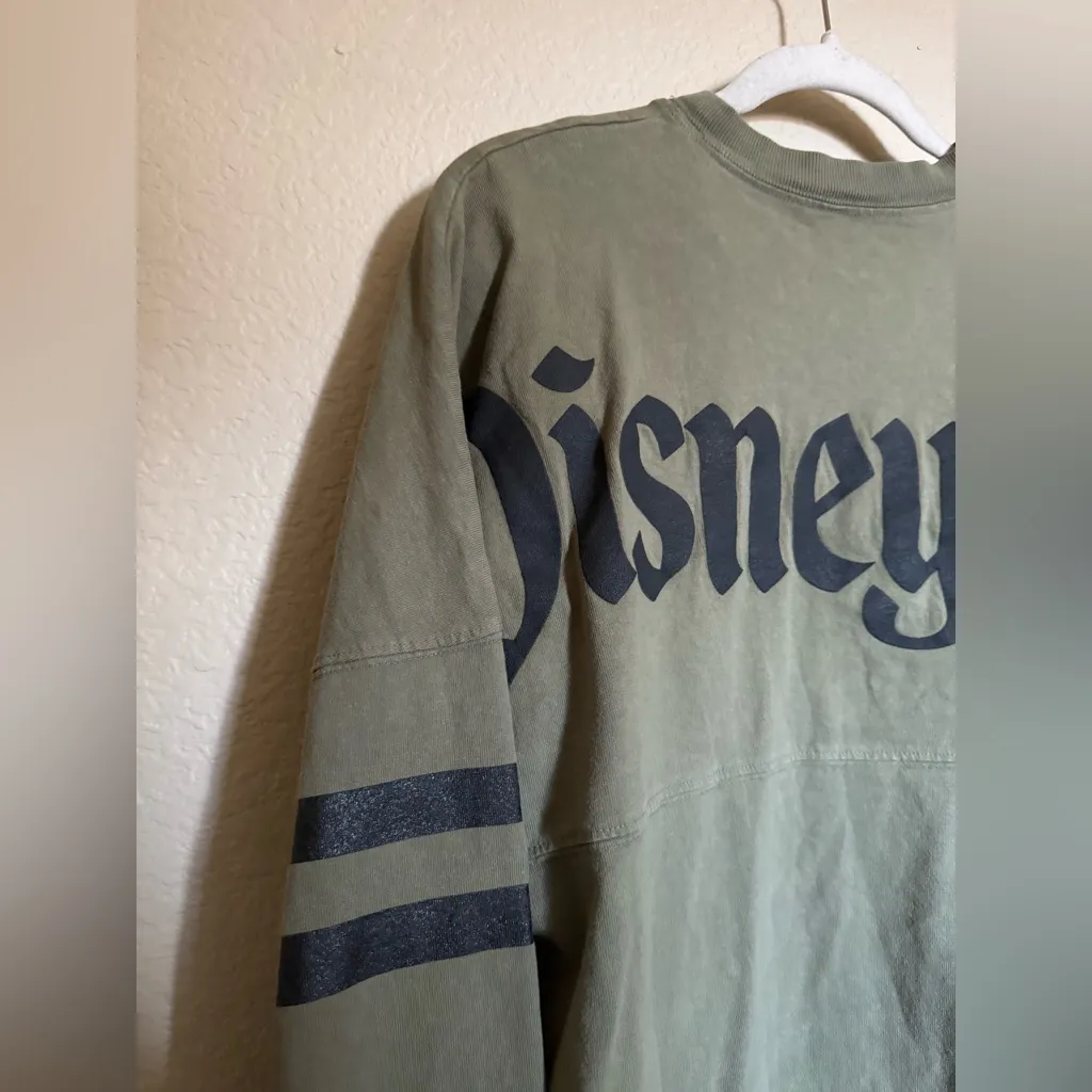 Spirit jersey Disneyland resort sz small green black striped sleeves oversized - Image 6