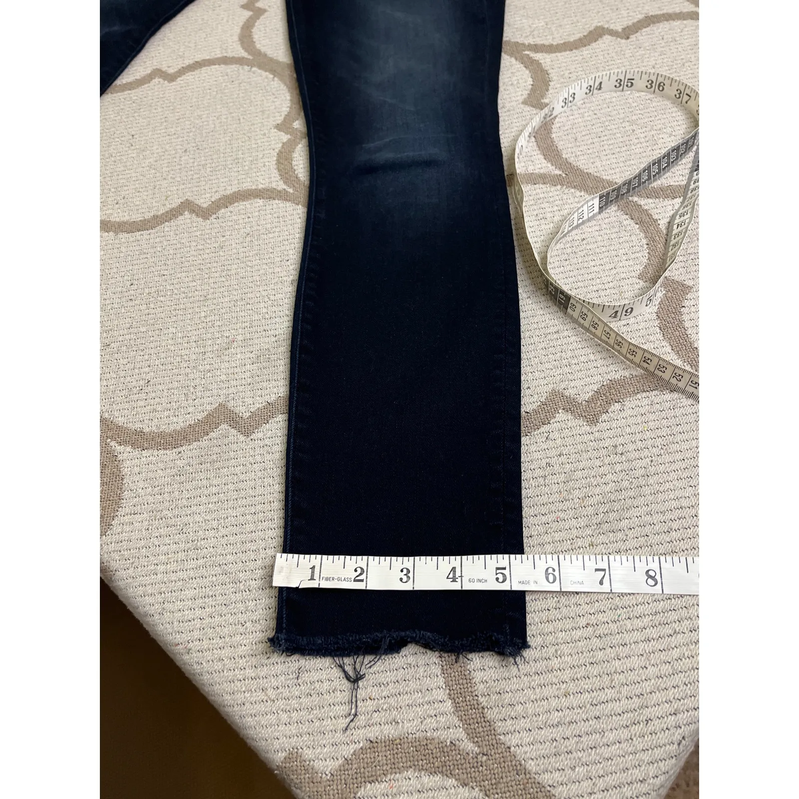 MOTHER High Waisted Looker Ankle Fray Last Call Jeans, size 25 Blue - Image 10