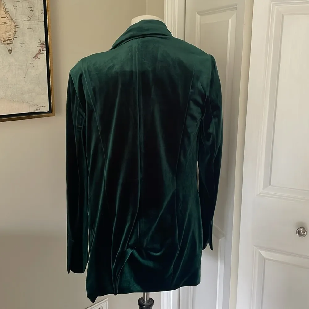 Stunning INC International Concepts Velour Green Button Jacket Blazer - Image 5