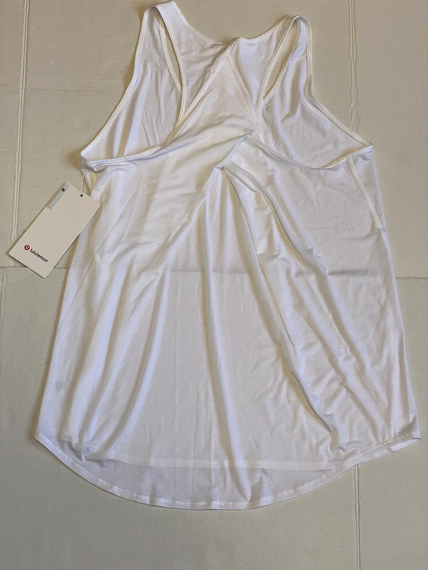 White Essential Tank Sz 8 - Image 3