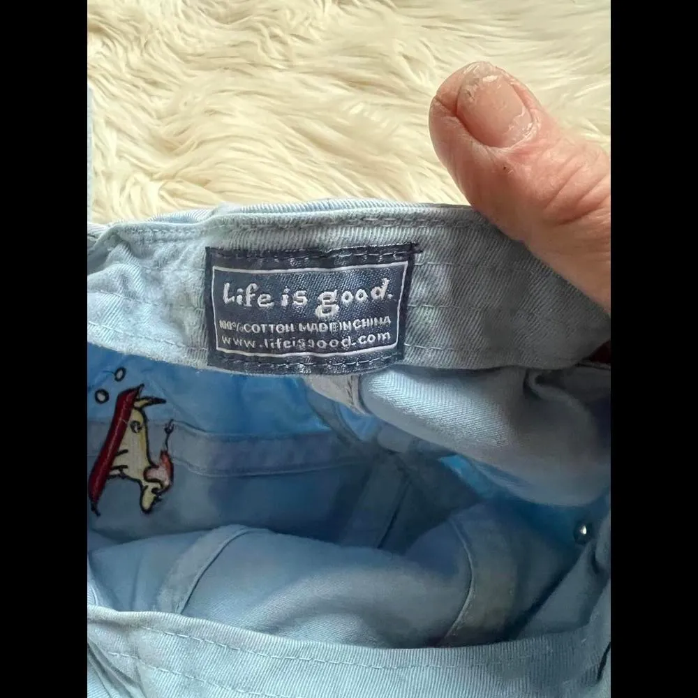 Life is Good Blue Dog Embroidered Cap - Image 5