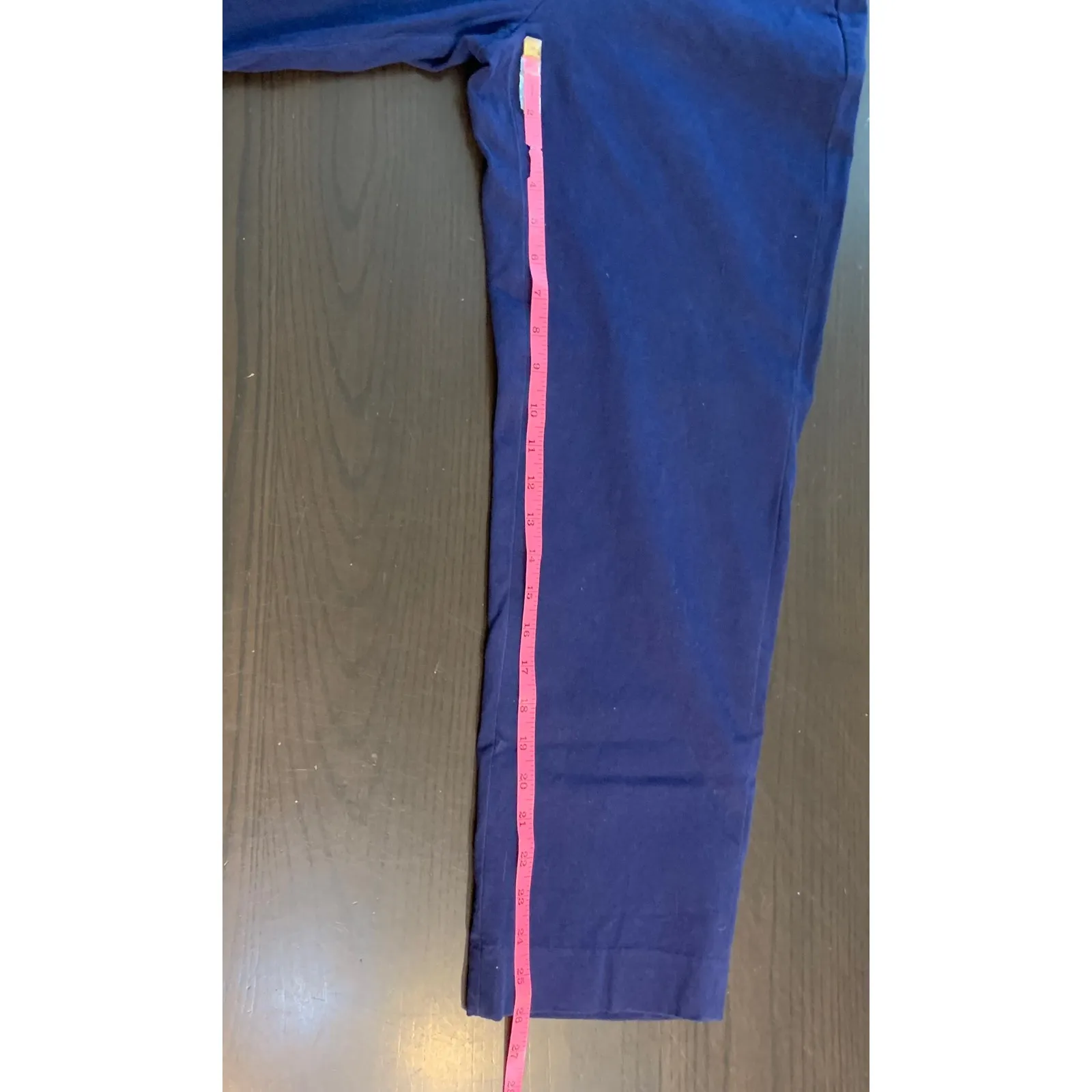 J Crew Kallie Pant Navy Blue Flat Front Straight Leg Ankle Career Size 8 - Image 11