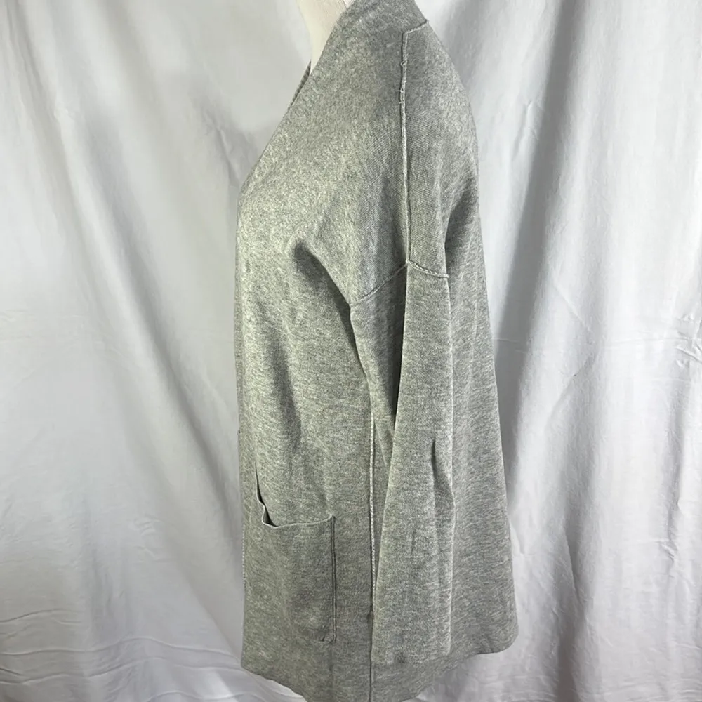 Eileen Fisher Reversible Cashmere Blend Open Cardigan - Image 9