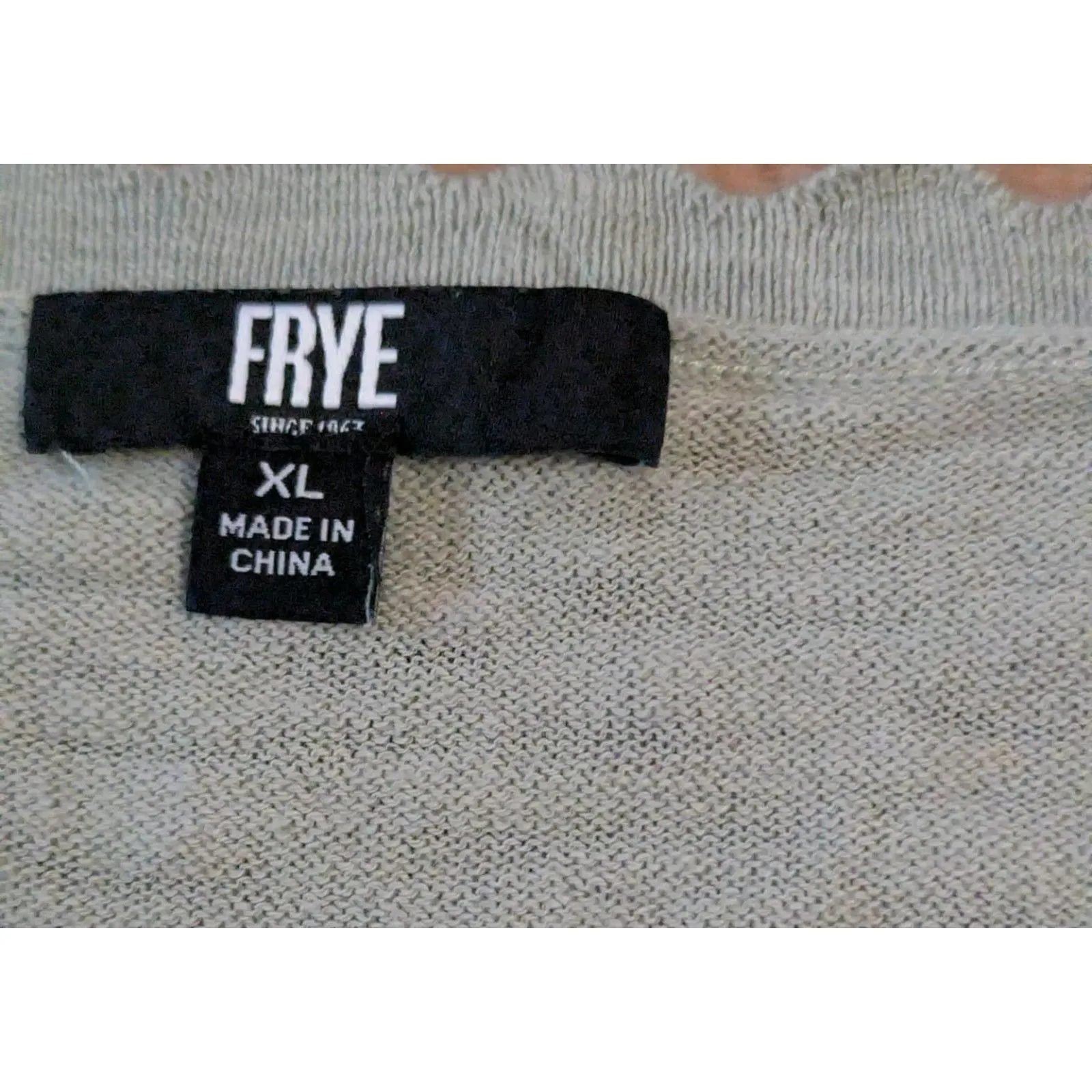 Frye Pointelle Knit Cardigan XL Sage Green Scalloped Edge Coastal Grandmother - Image 4