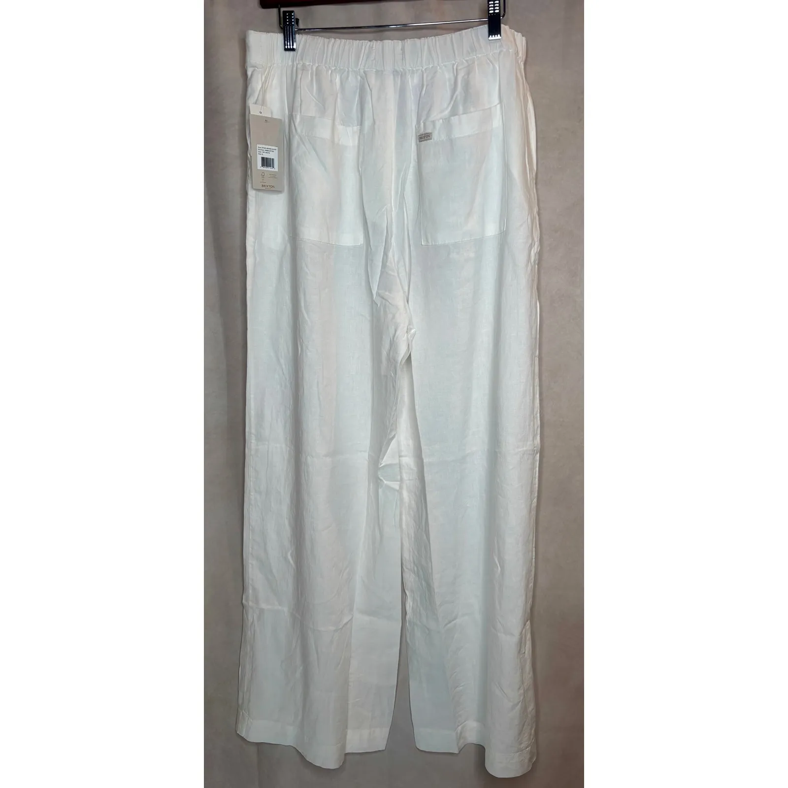 Brixton Linen Blend Wide Leg Pant Size XL NWT White - Image 4