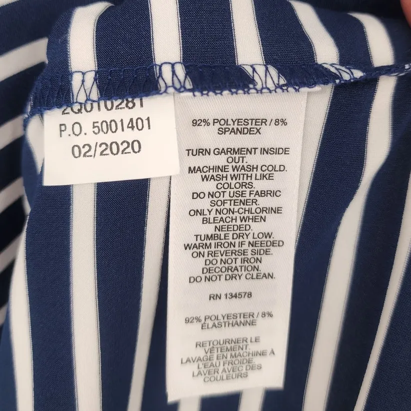 Vineyard Vines Sankaty Striped Dress Navy/White Size Medium - Image 6