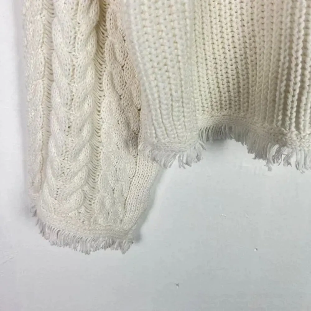 Atlas Fringe Sweater Revolve Pullover Fringe Boho Size XS EUC - Image 6