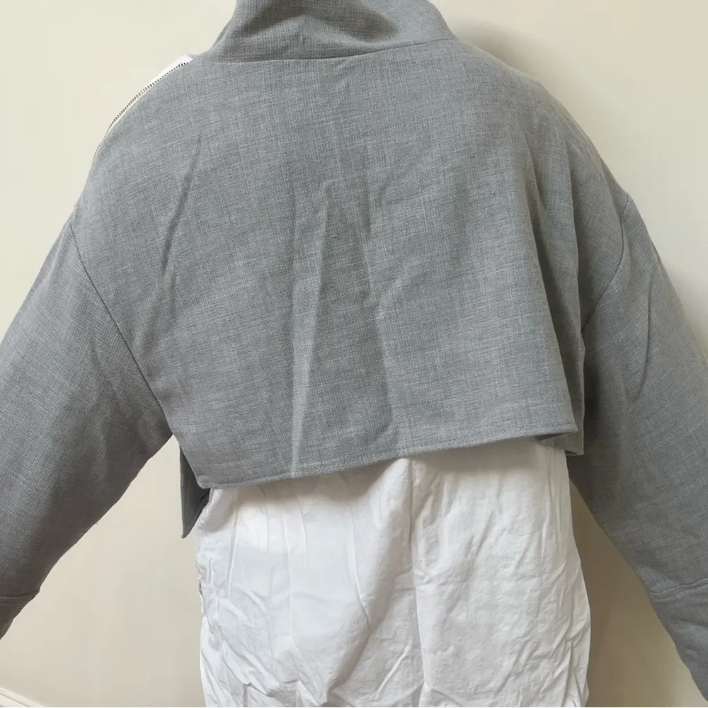 Zara | Mock Neck Mixed Media Top XS - Image 6