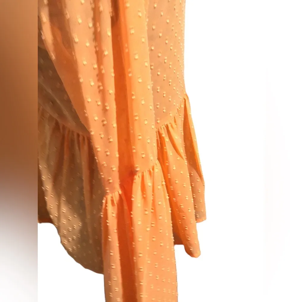 Boohoo BOHO Style Apricot BabyDoll Top EUC! - Image 4