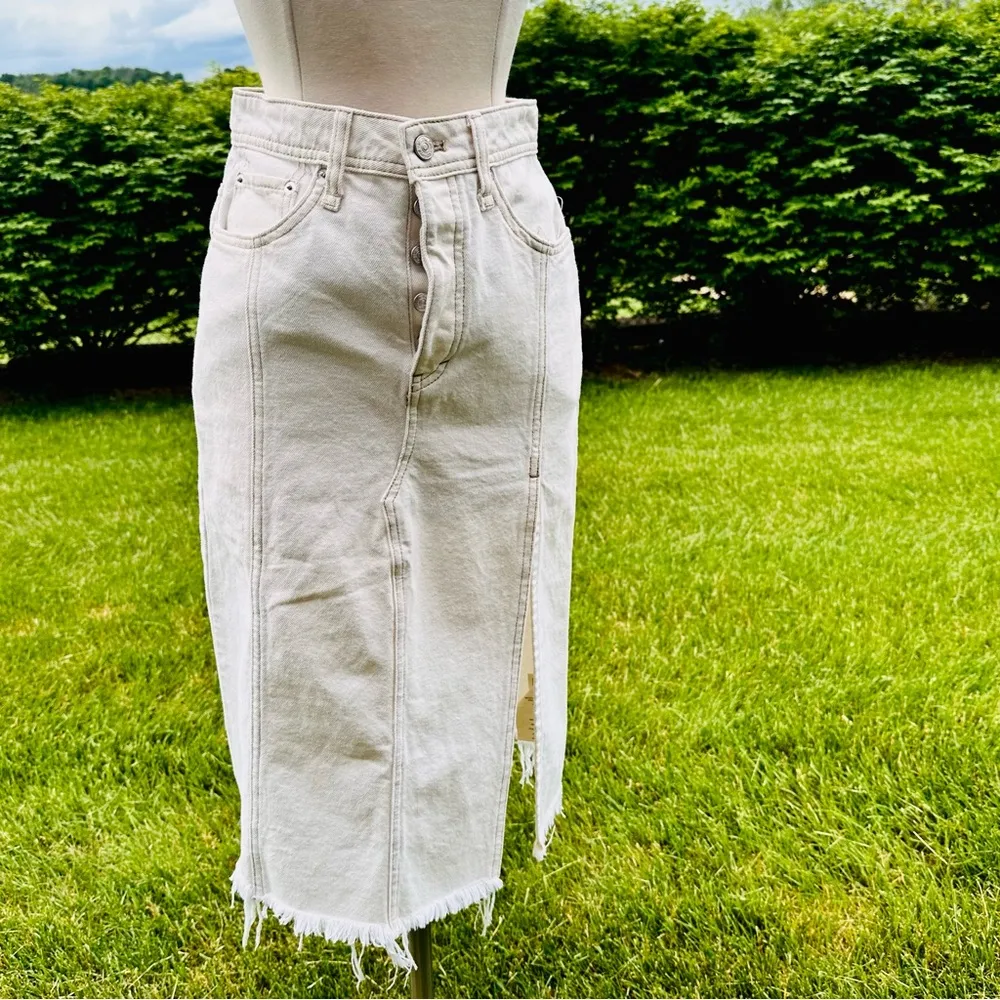 🌹HP🌹Free People
Mambo Slit Denim Midi Skirt - Image 6