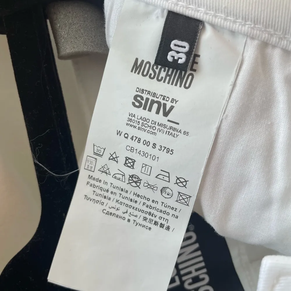 Love Moschino Gabardine Stretch 30‎ Flare Trousers White Pants - Image 11