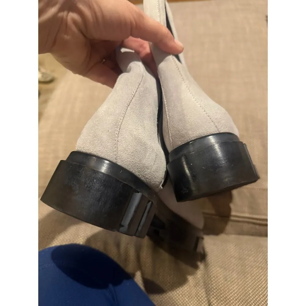 Free People Brooks Lug Sole Chelsea Boot Grey Suede Sz. 41 (US 11) - Image 8