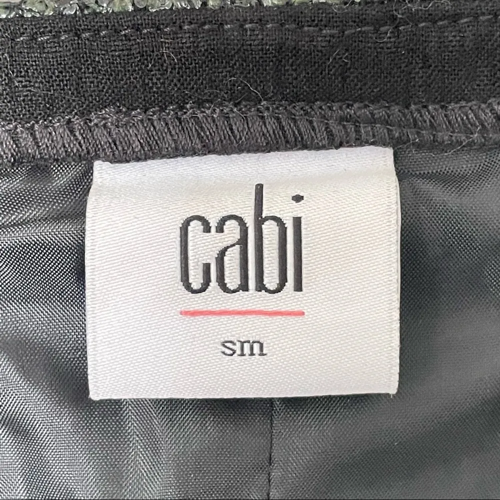 CAbi Style 3036 Cropped Panel Media Jacket Blazer Black/Green Size Small - Image 12