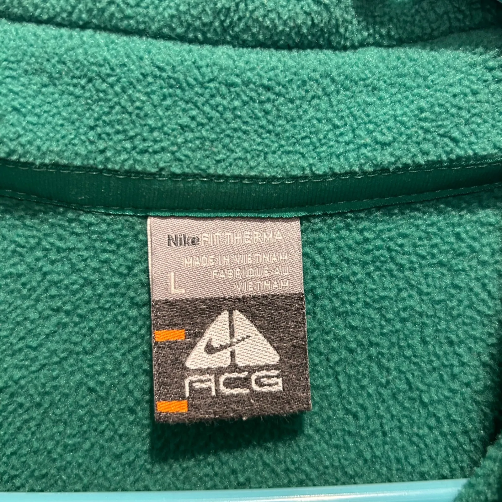 Nike ACG Womens Fleece Jacket Full Zip Therma-Fit‎ Green Outdoors Large - Image 7