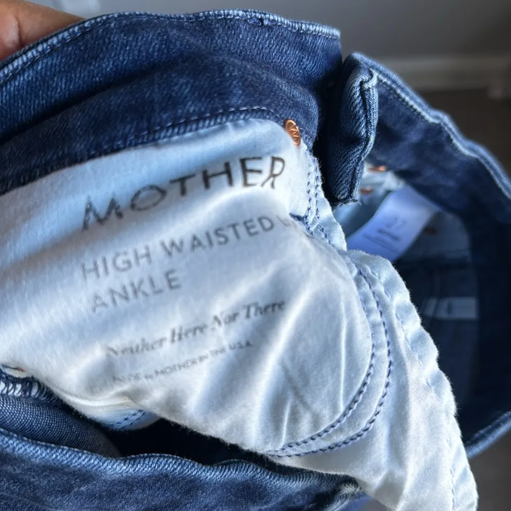 MOTHER HIGH WAISTED ANKLE Neither Here Nor There 27 Blue - Image 12