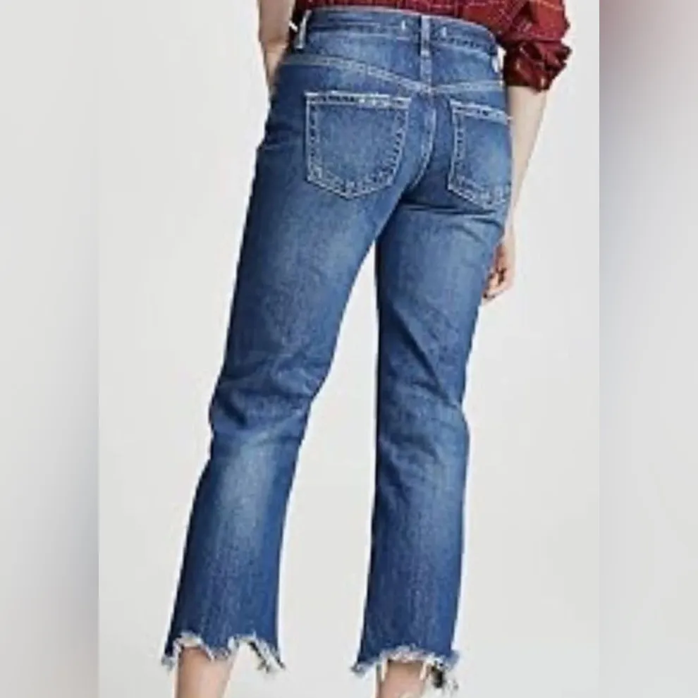 We The Free Free People Blue Women’s Maggie Ripped Straight Leg Jeans Size 25 - Image 2