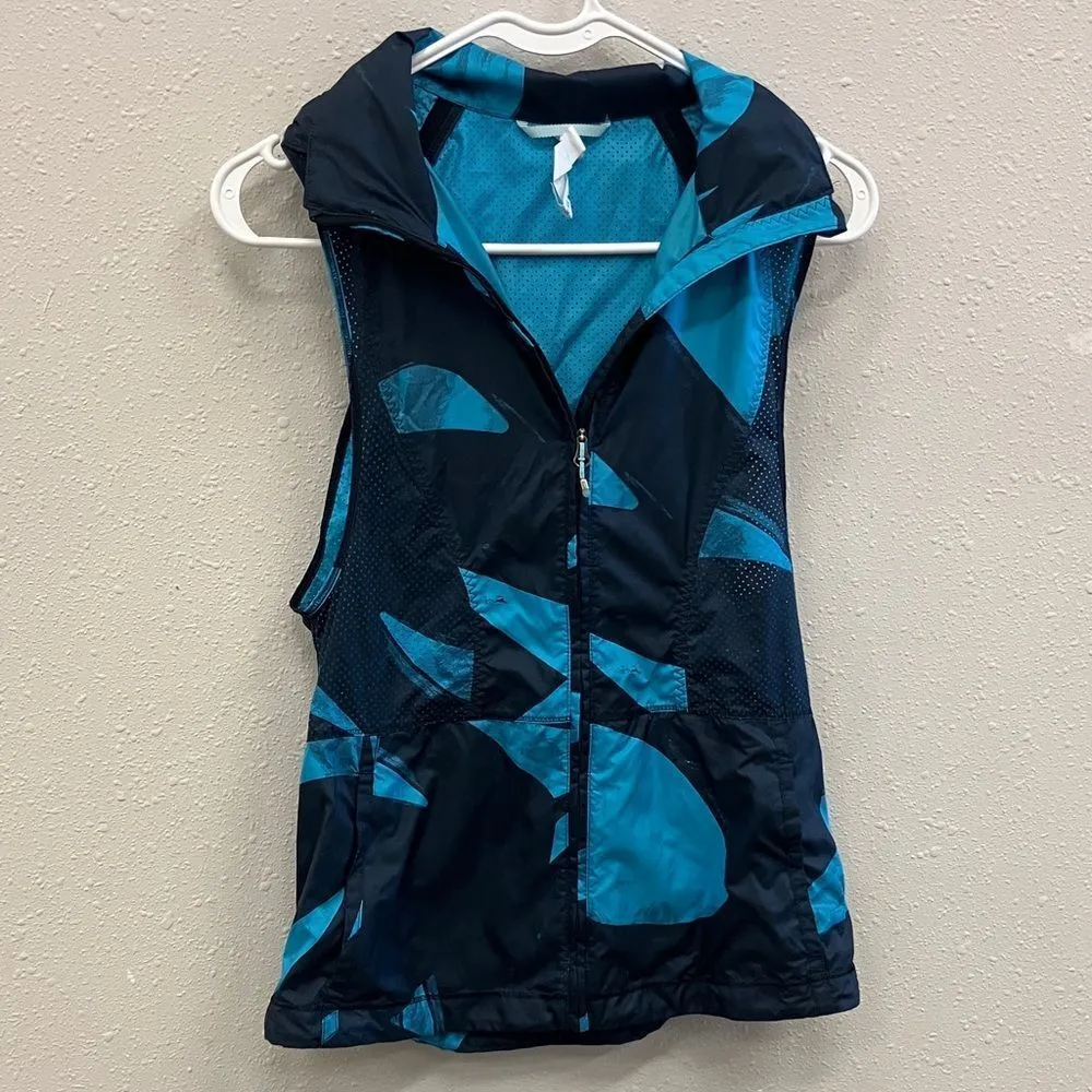 ❌Lululemon “Pack it” vest Women's Blue Patterned size 2 - Image 4