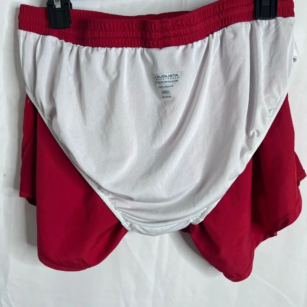 Vintage Special Olympics Maryland Women's Red Athletic Running Shorts sz L Track - Image 9