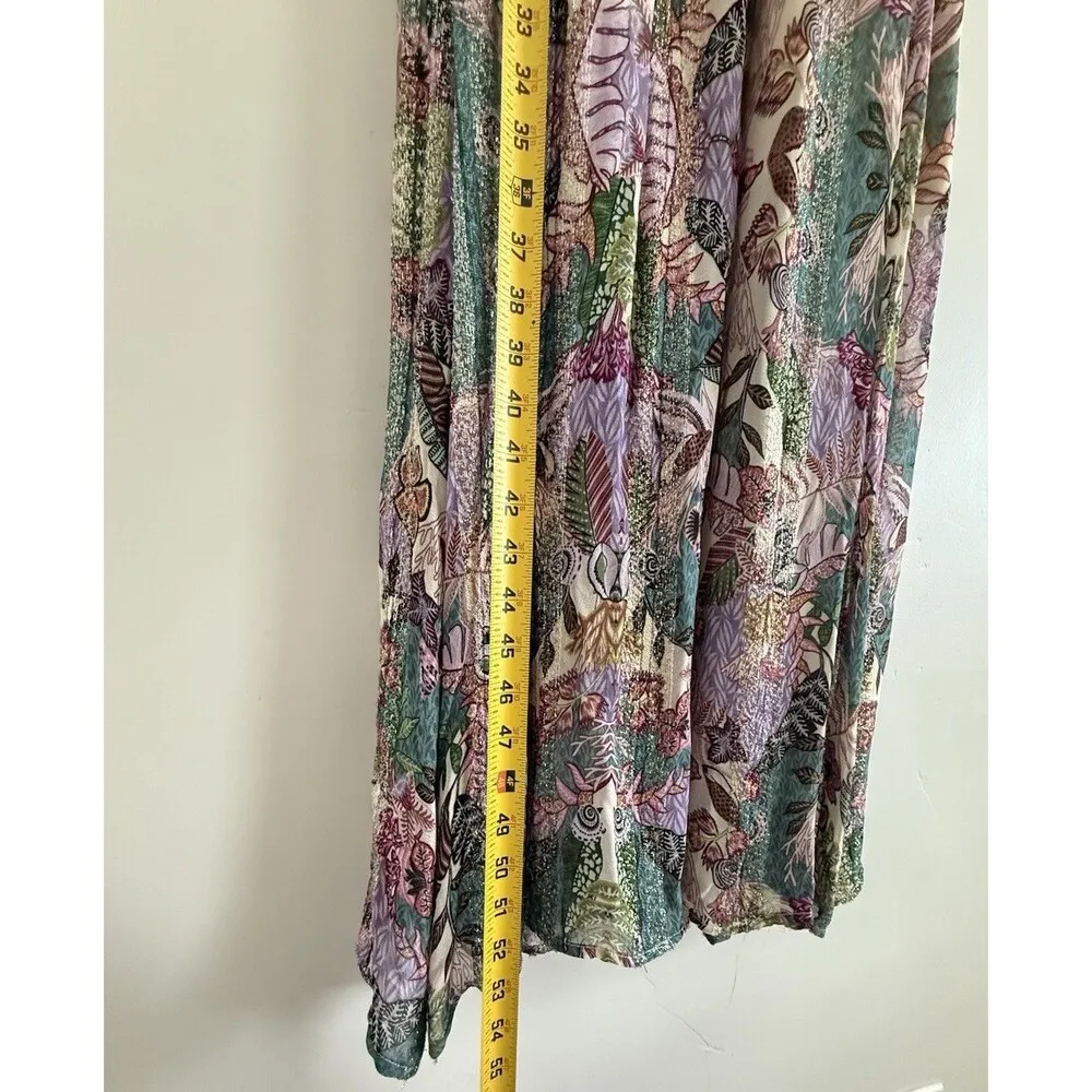 CIEBON Jennsen Ruched Flutter Sleeve Maxi Dress pockets luxu size XS Purple - Image 5