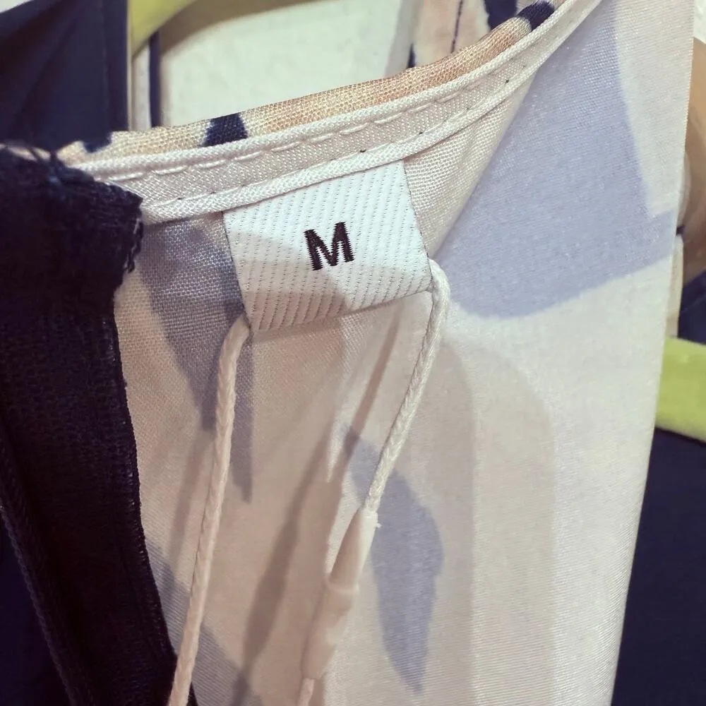 Made With Love Navy Floral Cold Shoulder Wide Leg Jumpsuit Sz M NWT Blue Size M - Image 6