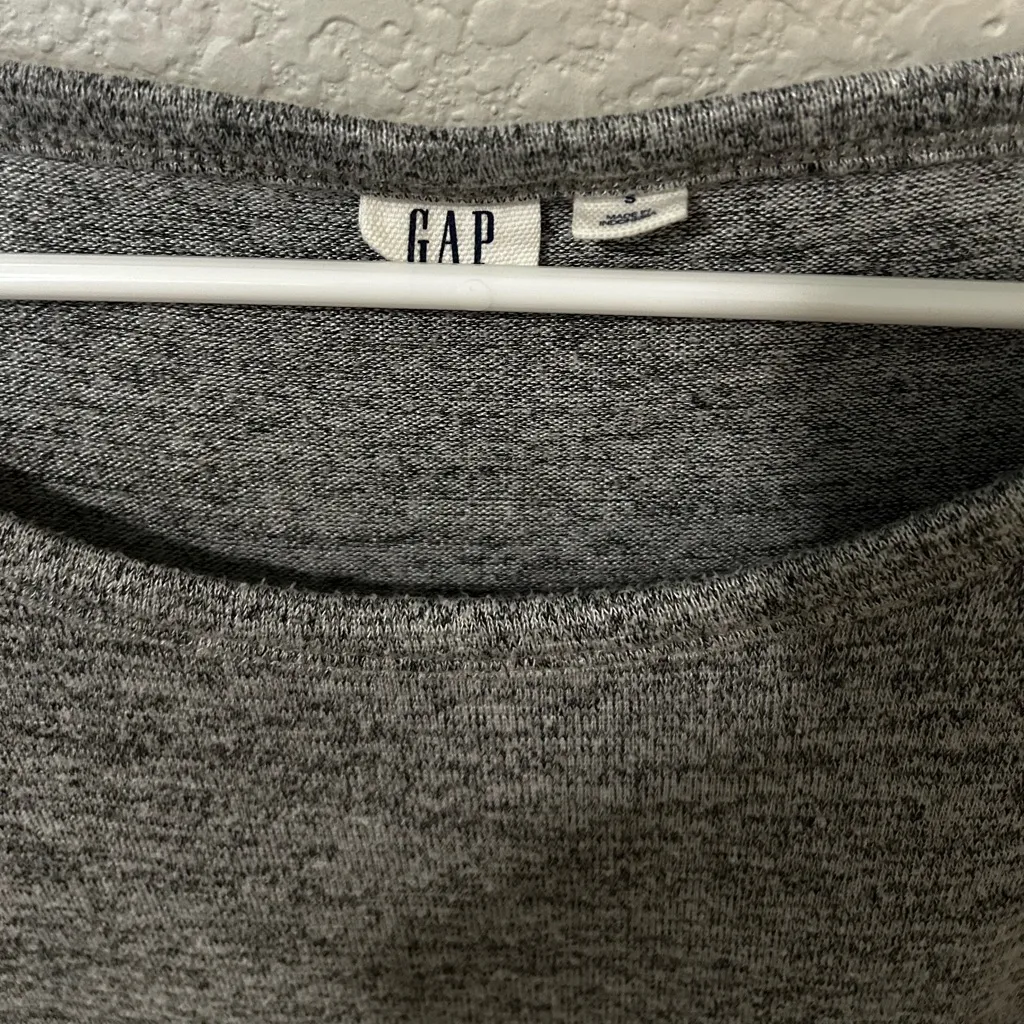 GAP Women's Grey Marl Dolman Sleeve Relaxed Fit Soft Knit T-Shirt Tee Top Size S - Image 3