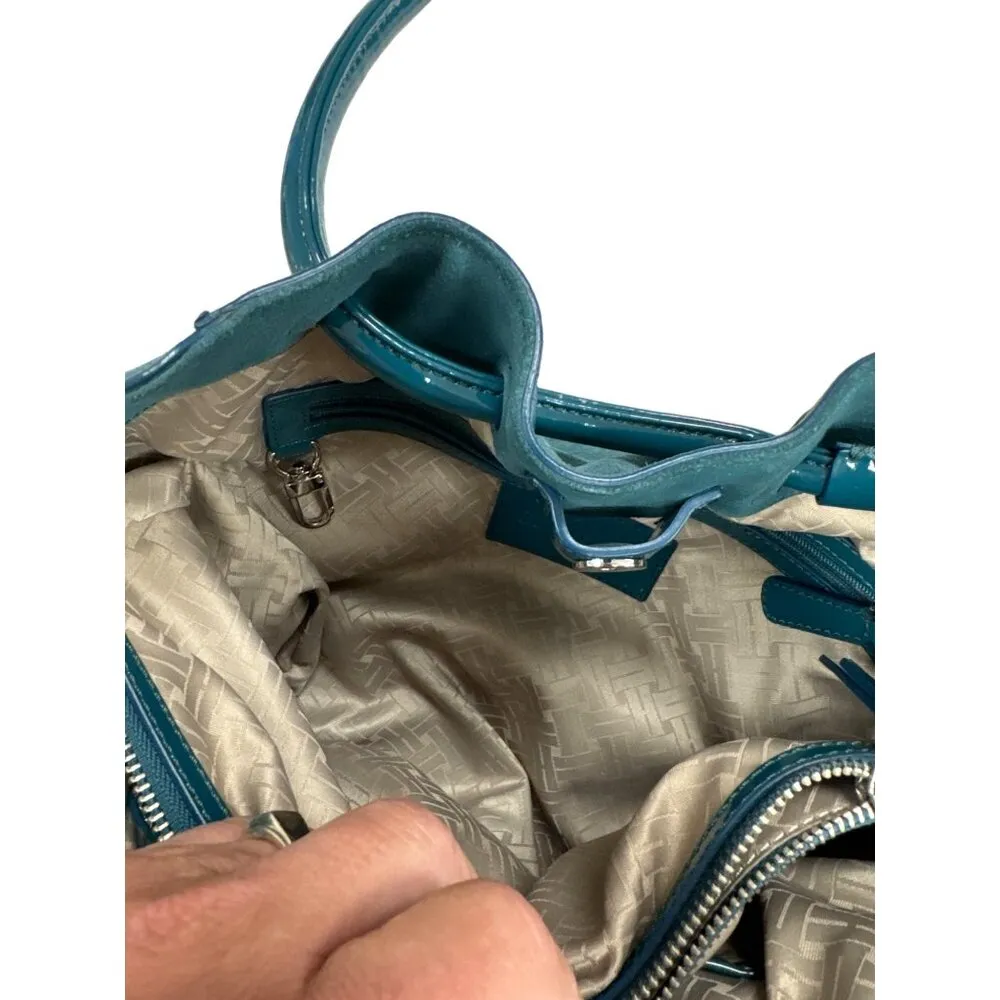 Cole Haan women’s green leather suede handbag purse medium size SKU 3557 - Image 9