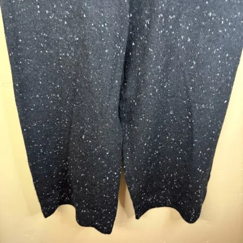 Zara Womens Wide‎ Leg Speckled Sparkle Knit Size Small Pants Black Grunge Punk - Image 6