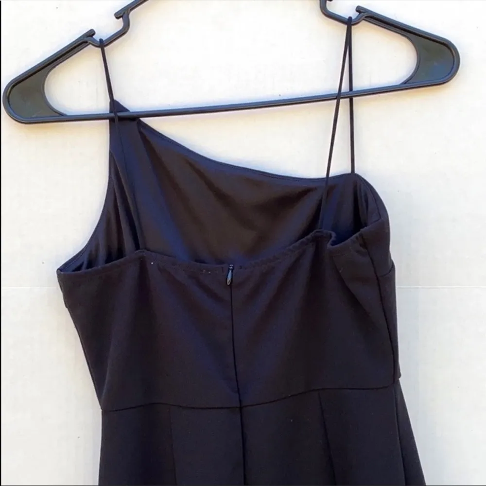 Princess Polly sz 2 black Aero Asymmetrical One Shoulder Knit Midi Sheath dress - Image 5