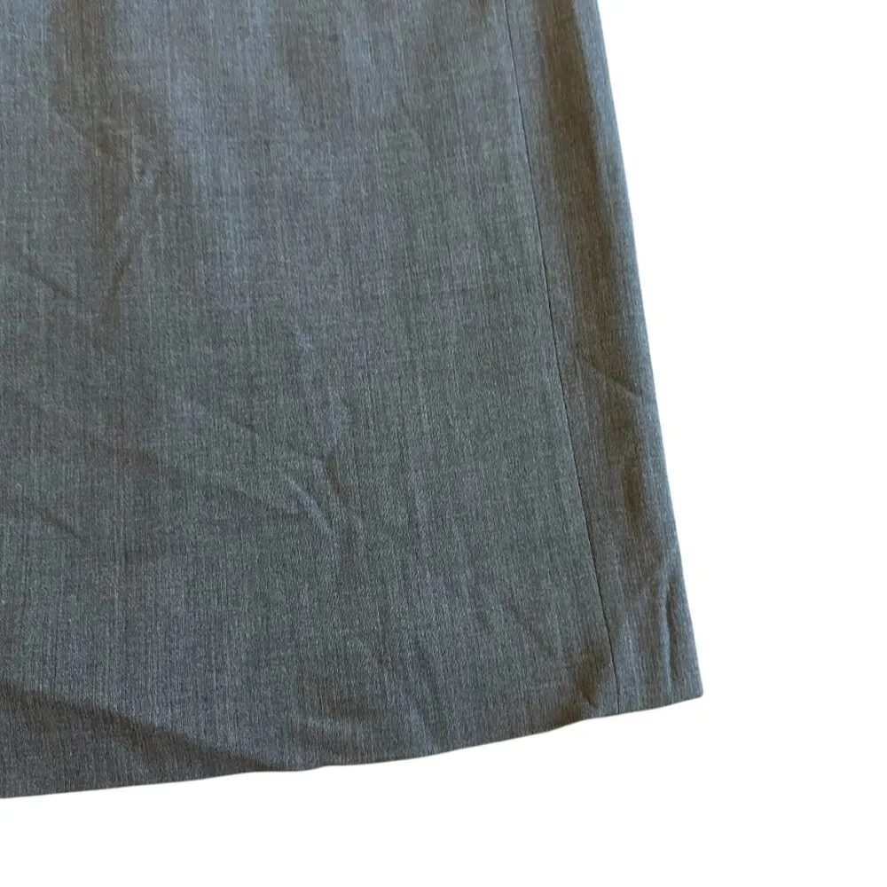 MaxMara Made in Italy Grey Sleeveless Sheath Dress High Neck Wool Size 4 Women's - Image 4