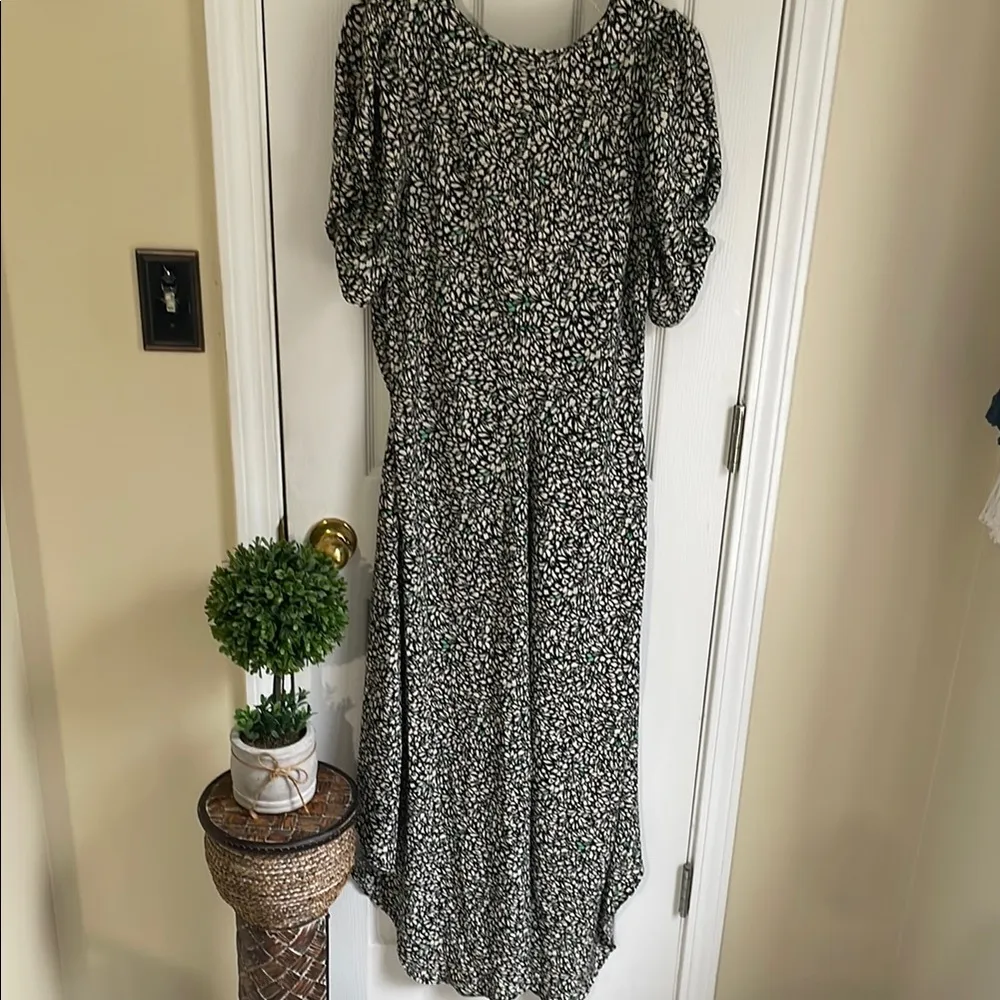 A new day Black and Green Print  Dress - Image 4