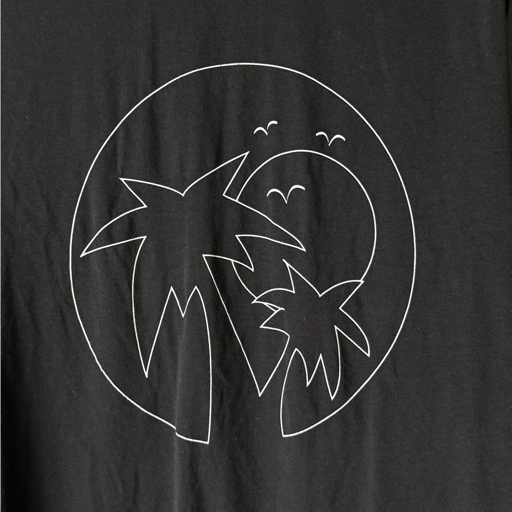 Lululemon muscle tank top round hem palm tree graphic tee workout performance - Image 3