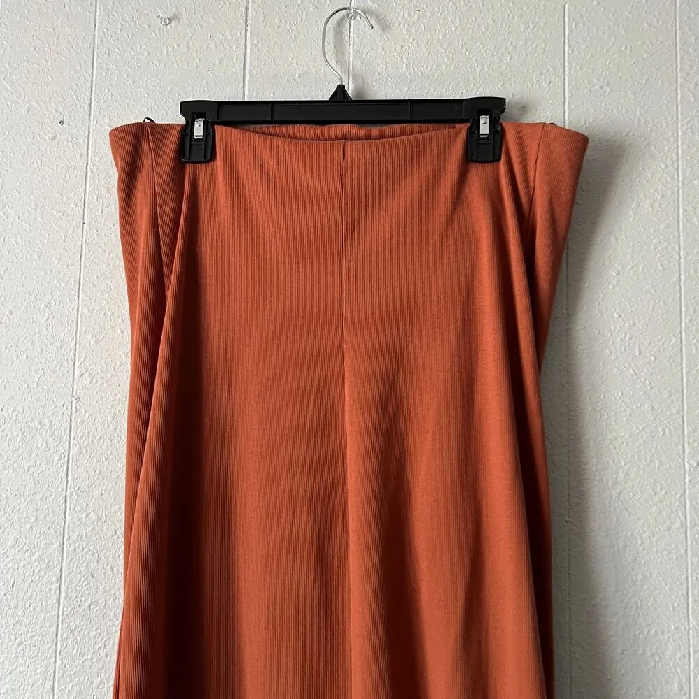 Old Navy Womens Dress 2X Knot Front Strapless Popover Stretch Midi Boho Beachy - Image 7