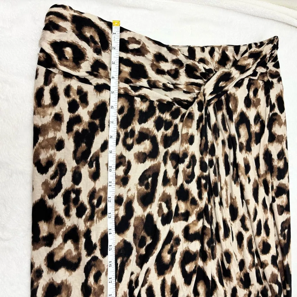 Chico's Animal Print Rachel Wrap Maxi Skirt Brown/Black Size 2 / US L-12 - Image 7