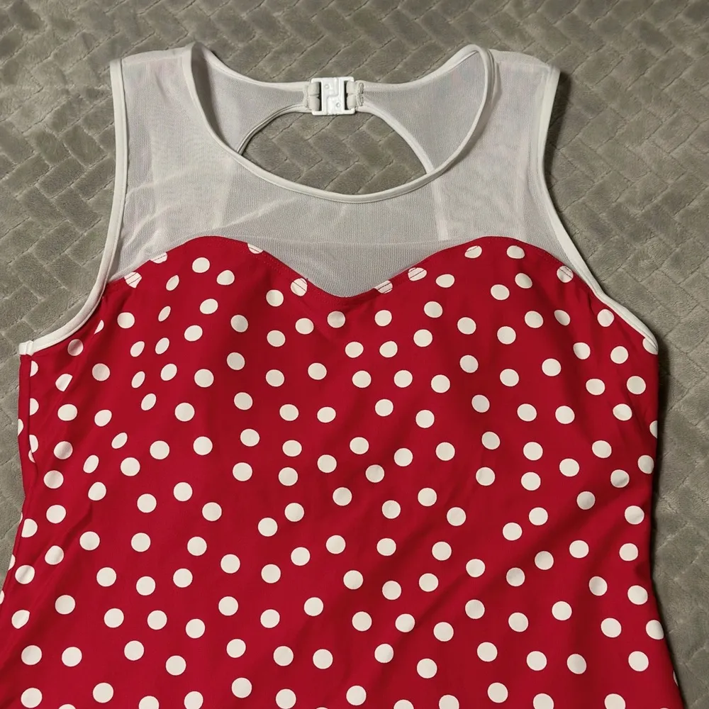 Nip Tuck Swim Red/White Polka Dot Tankini
Top Size 12 - Image 6