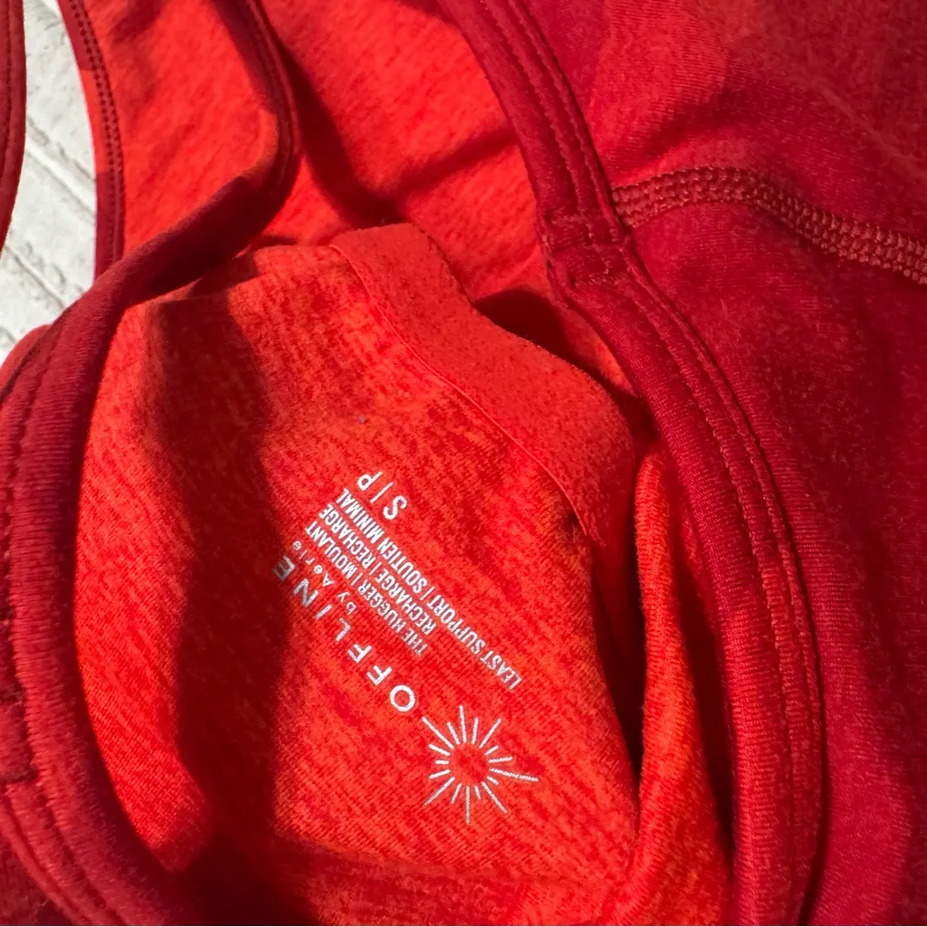 Offline by Aerie The Hugger Longline Racerback Sports Bra Red Camo - Image 3