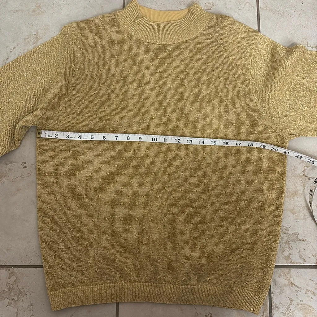 Alfred Dunner Gold Metallic Turtleneck Sweater - Image 14