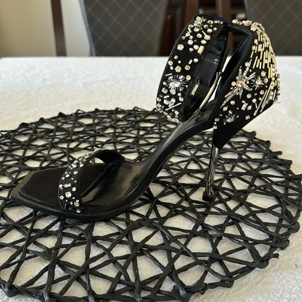 Alexander Mcqueen Pin 105 Crystal-embellished Satin Sandals,SZ 39, $1,797 - Image 14