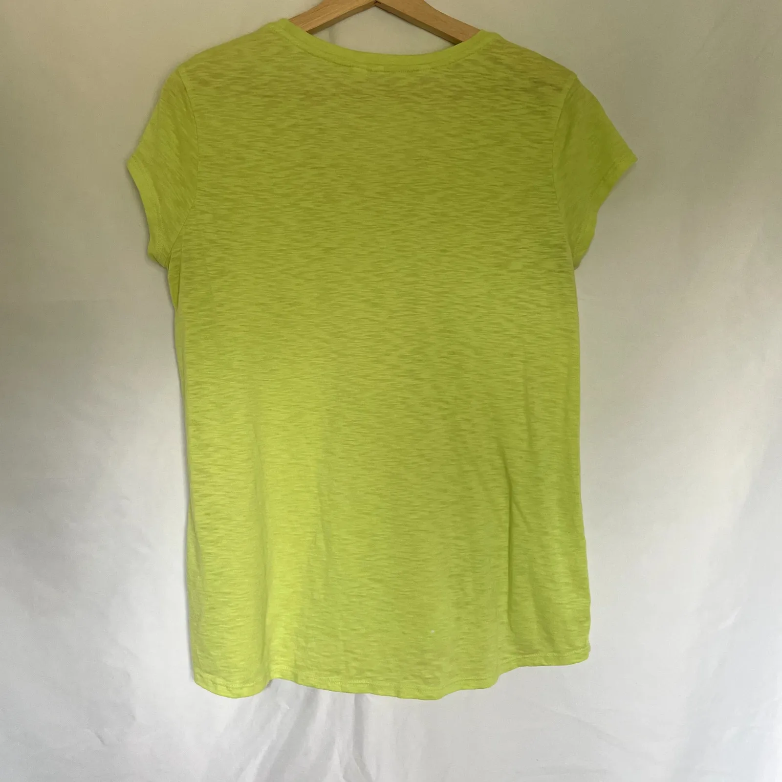 Athleta neon yellow heathered athleisure workout top women's size M t-shirt - Image 7