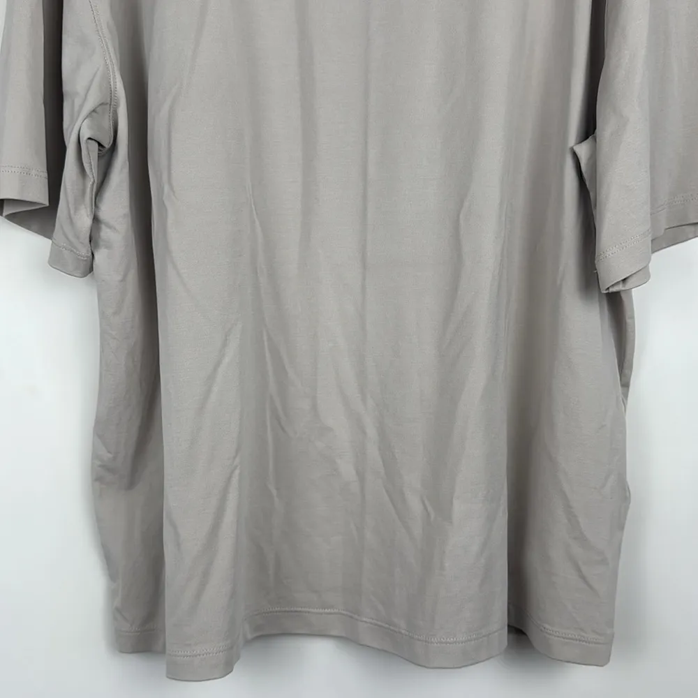 Abercrombie & Fitch Easy Crew Neck Short Sleeve Tee Modal in Taupe Medium - Image 4